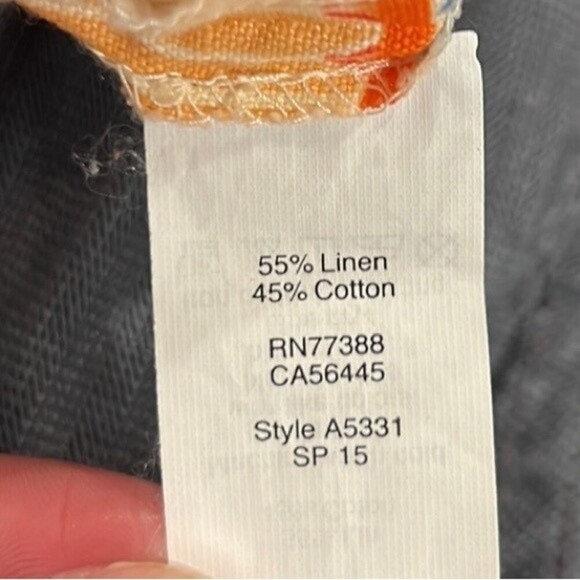 J.Crew factory printed linen cotton blend 3”shorts size 00 - Picture 4 of 6